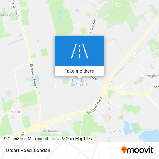 Orsett Road map