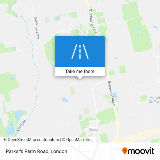 Parker's Farm Road map