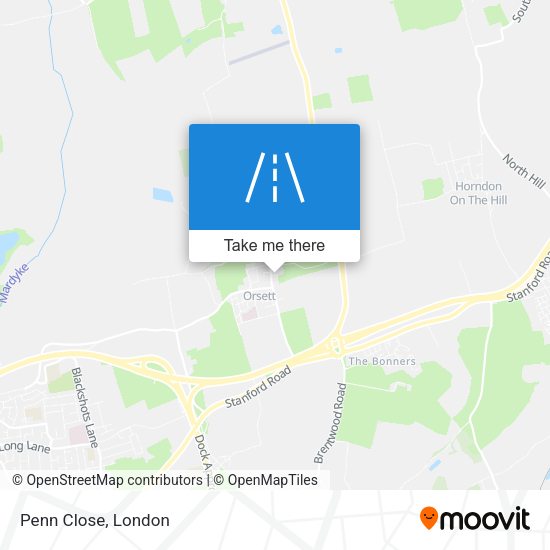Penn Close map
