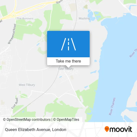 Queen Elizabeth Avenue map