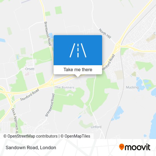 Sandown Road map