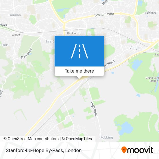 Stanford-Le-Hope By-Pass map