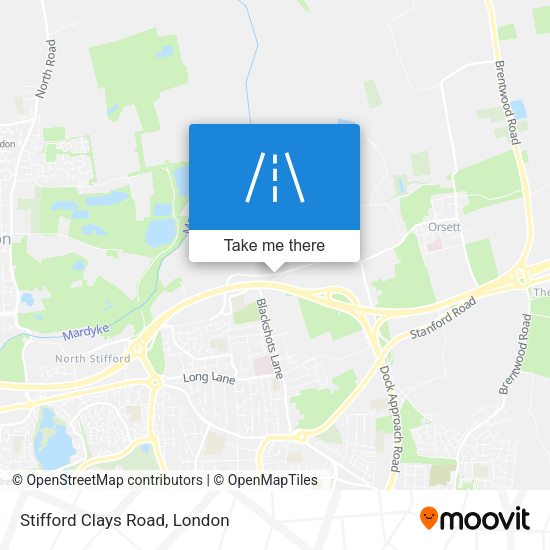 Stifford Clays Road map