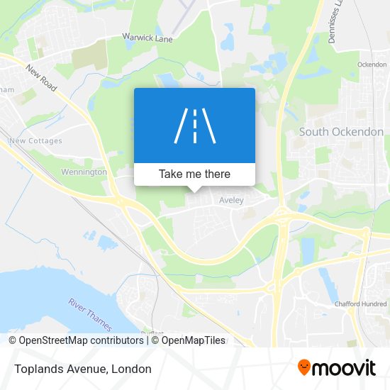Toplands Avenue map