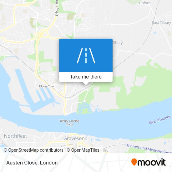 Austen Close map