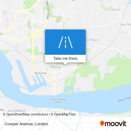 Cowper Avenue map