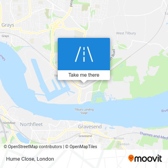 Hume Close map