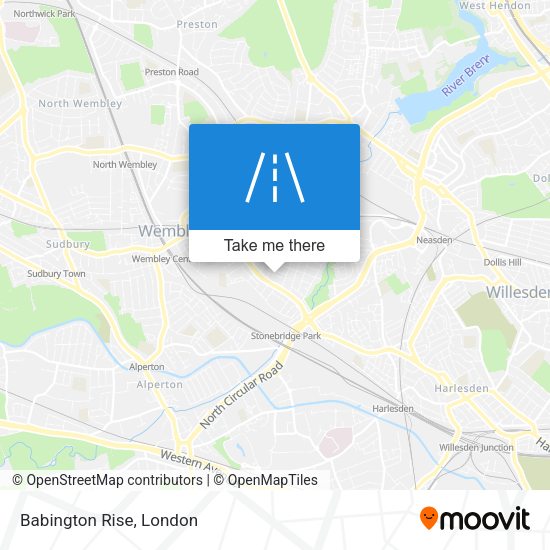 Babington Rise map