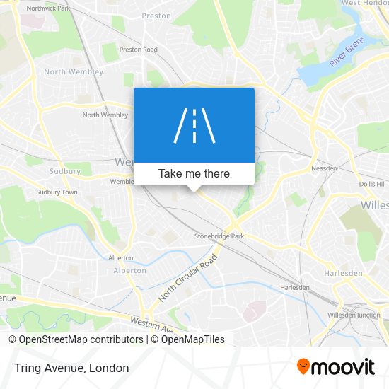 Tring Avenue map