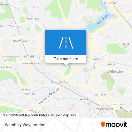 Wembley Way map