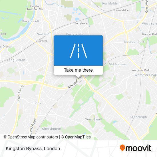 Kingston Bypass map