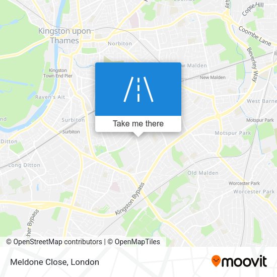Meldone Close map