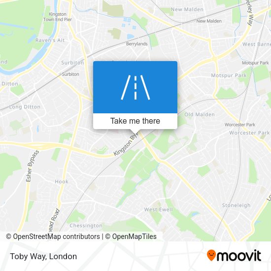 Toby Way map