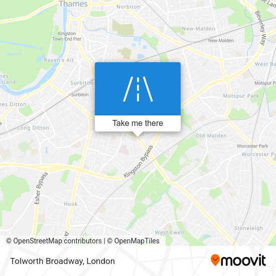 Tolworth Broadway map