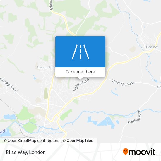 Bliss Way map
