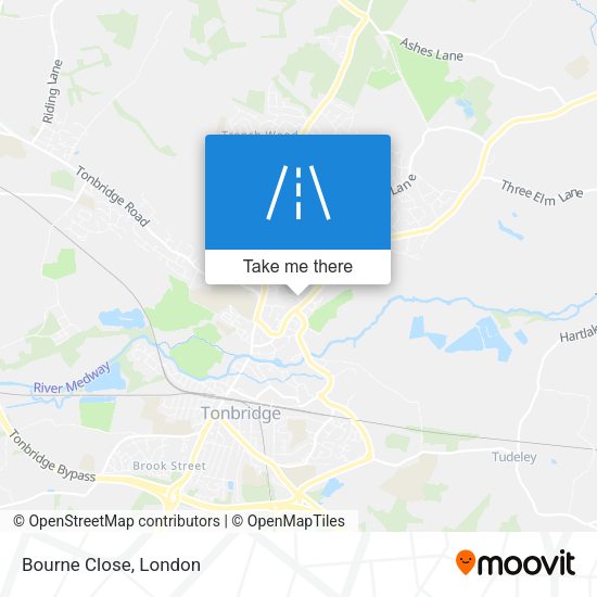 Bourne Close map