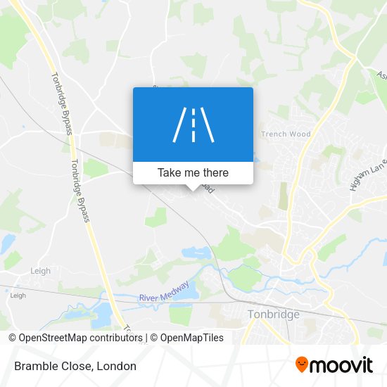 Bramble Close map