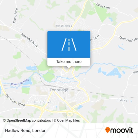 Hadlow Road map