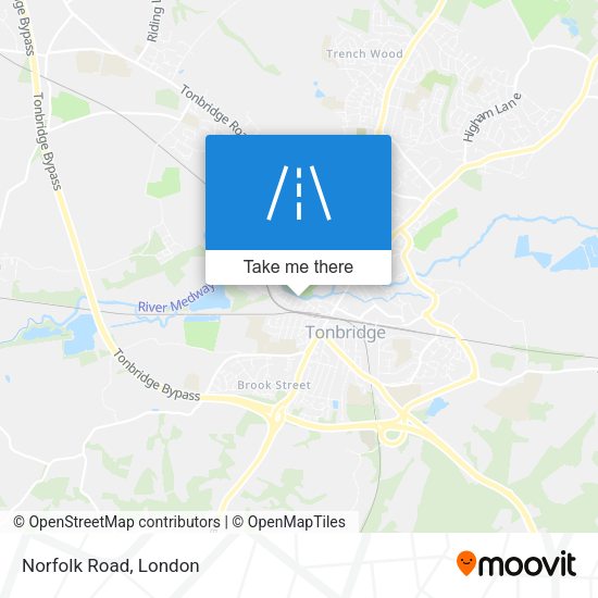 Norfolk Road map