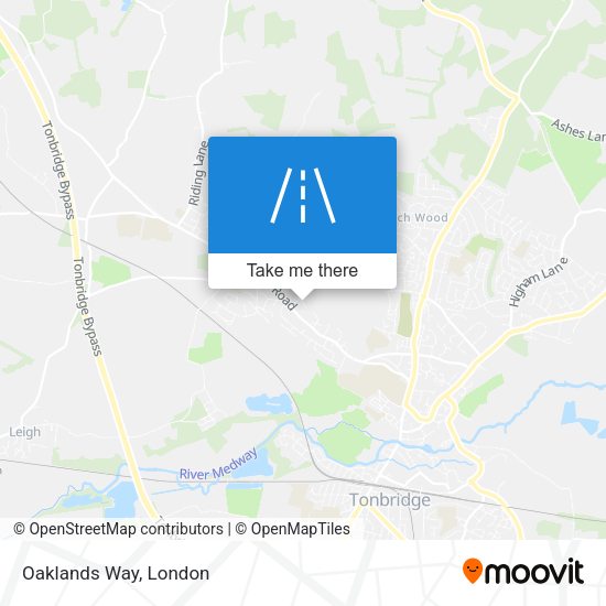 Oaklands Way map