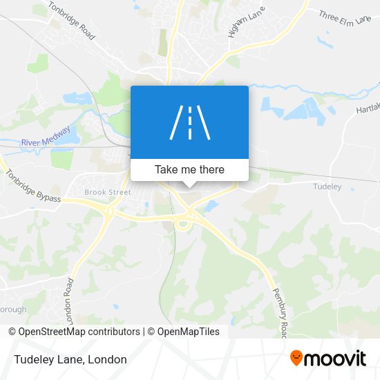 Tudeley Lane map