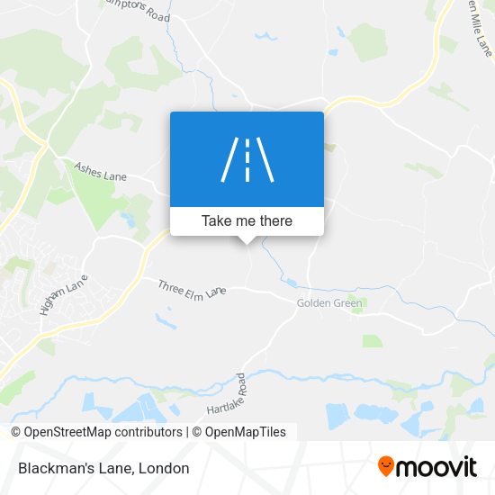 Blackman's Lane map