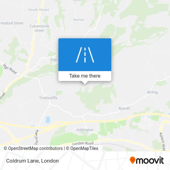 Coldrum Lane map