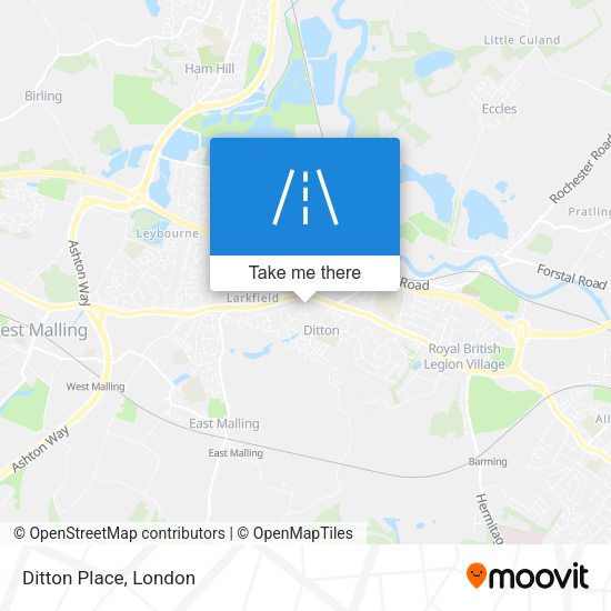 Ditton Place map