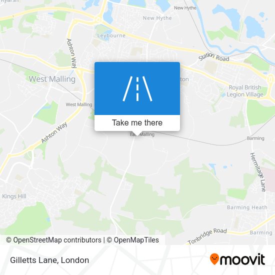 Gilletts Lane map