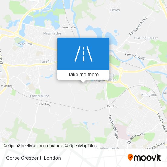 Gorse Crescent map