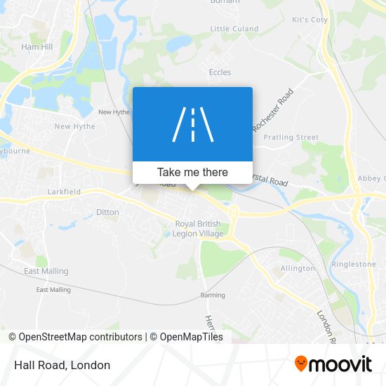 Hall Road map