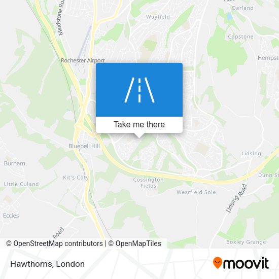Hawthorns map