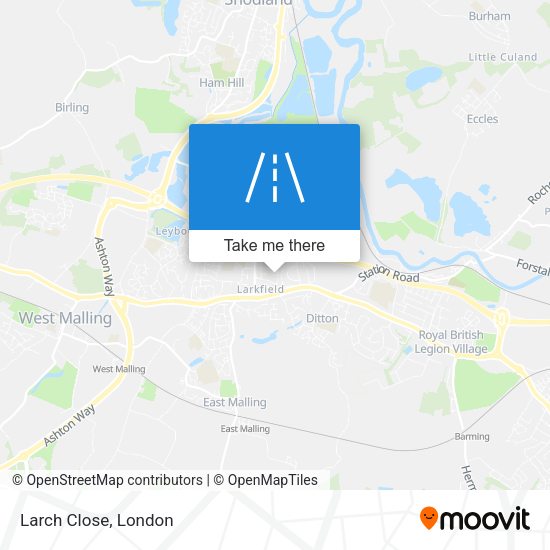 Larch Close map
