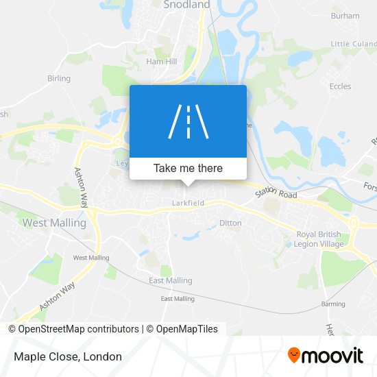 Maple Close map