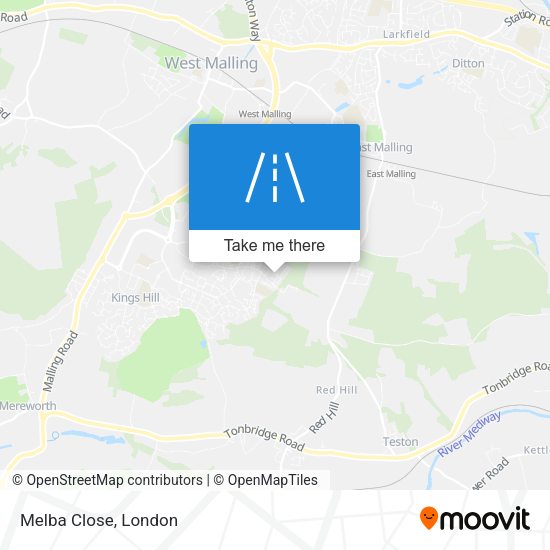 Melba Close map