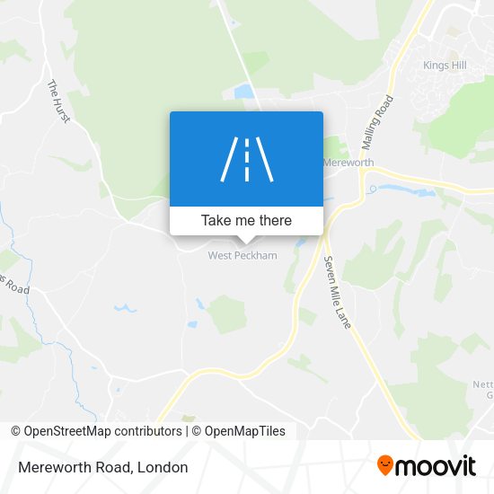 Mereworth Road map