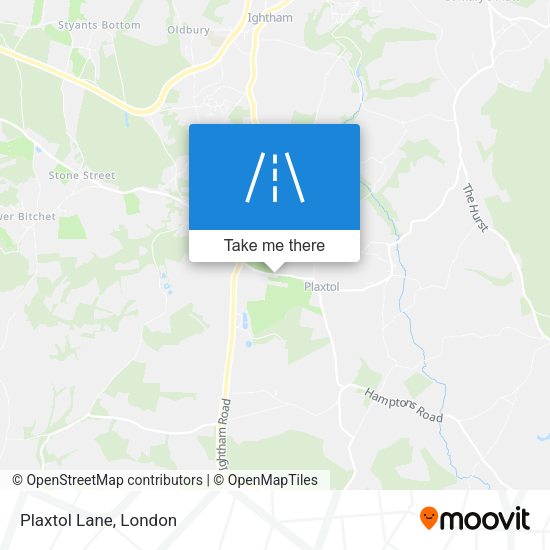 Plaxtol Lane map