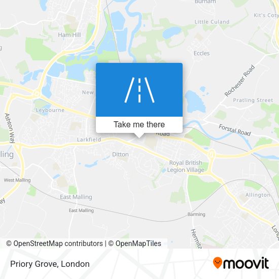 Priory Grove map