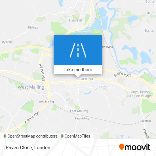Raven Close map