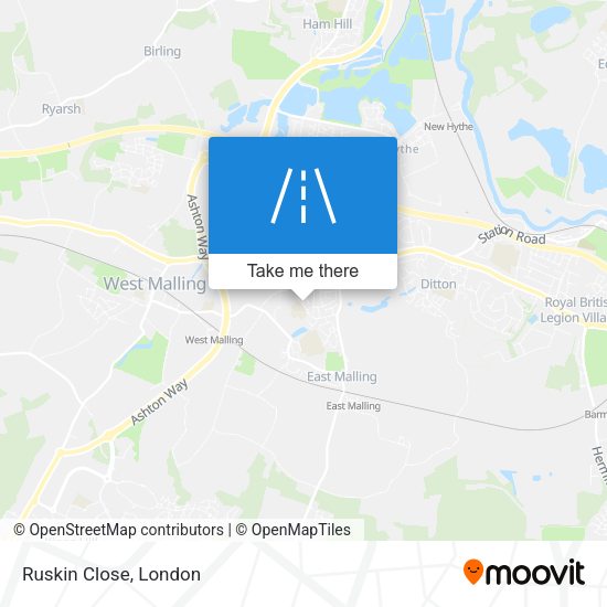 Ruskin Close map