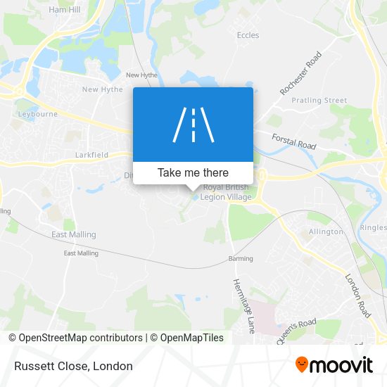 Russett Close map