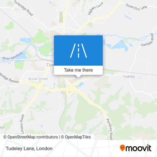 Tudeley Lane map
