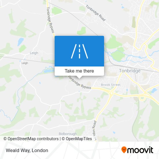 Weald Way map