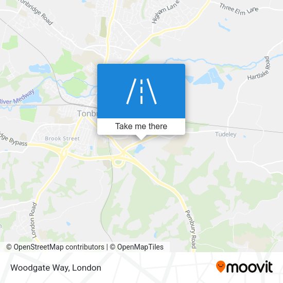 Woodgate Way map