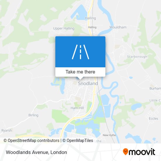 Woodlands Avenue map