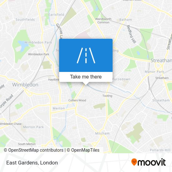 East Gardens map