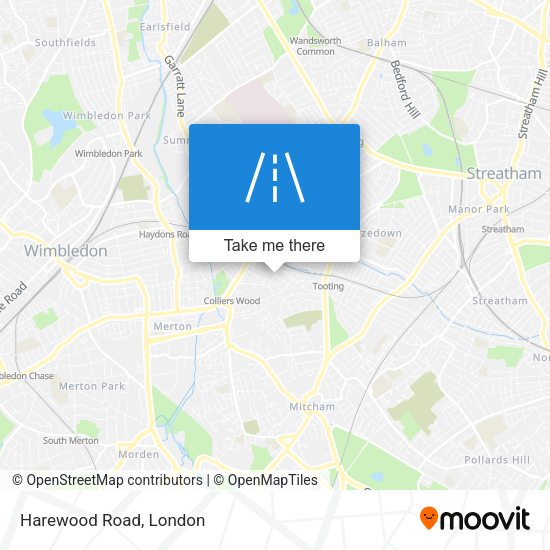 Harewood Road map