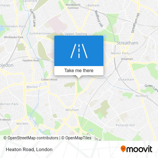 Heaton Road map
