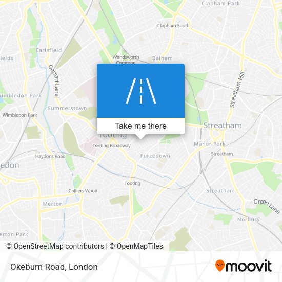 Okeburn Road map