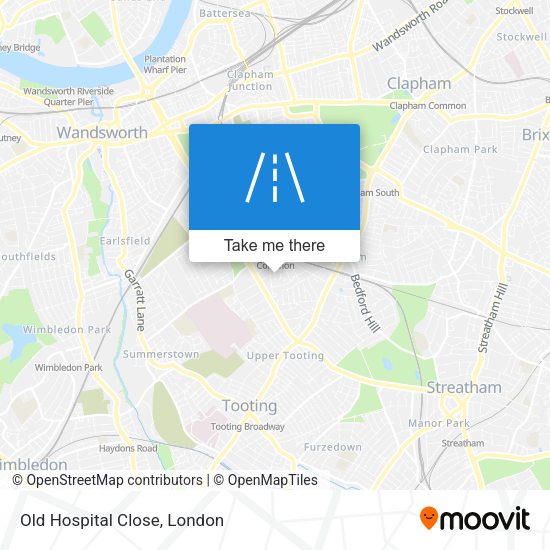 Old Hospital Close map